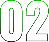 Number 02 with green outline